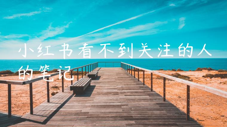 小红书看不到关注的人的笔记
