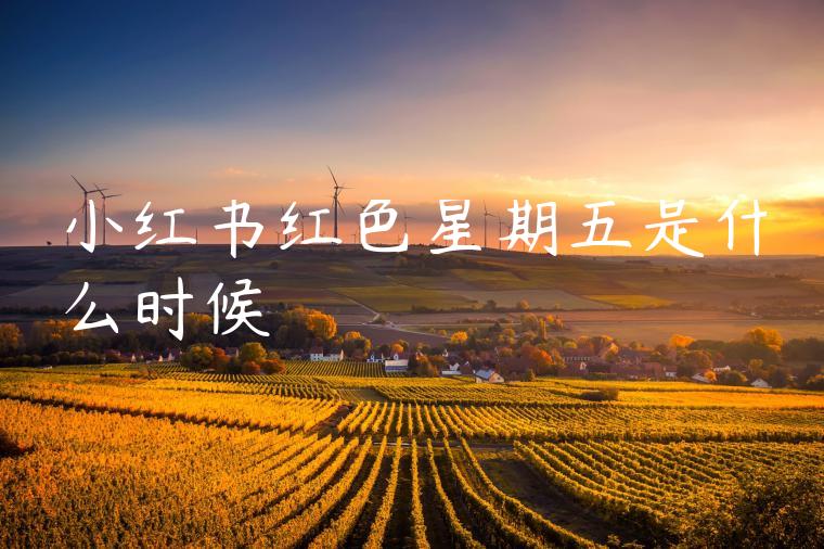 小红书红色星期五是什么时候