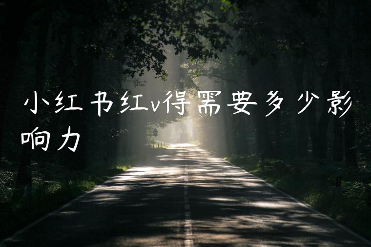 小红书红v得需要多少影响力 小红书红v得需要多少影响力