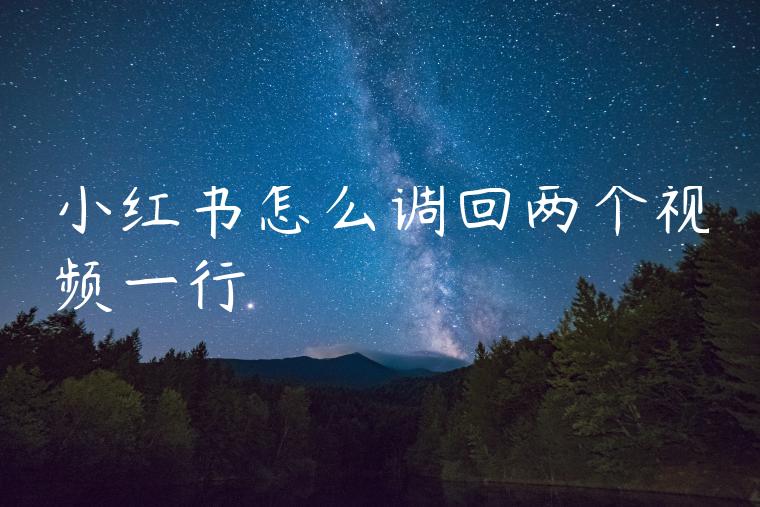 小红书怎么调回两个视频一行