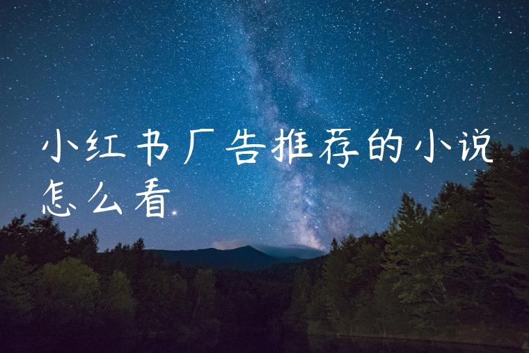 小红书广告推荐的小说怎么看 小红书广告推荐的小说怎么看