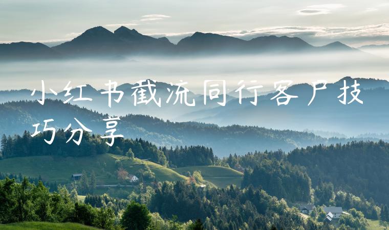 小红书截流同行客户技巧分享