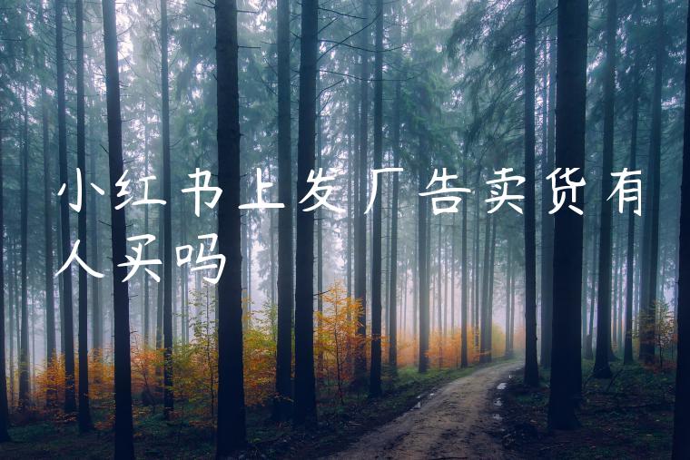 小红书上发广告卖货有人买吗