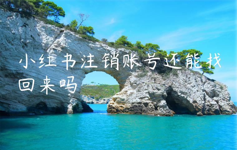 小红书注销账号还能找回来吗