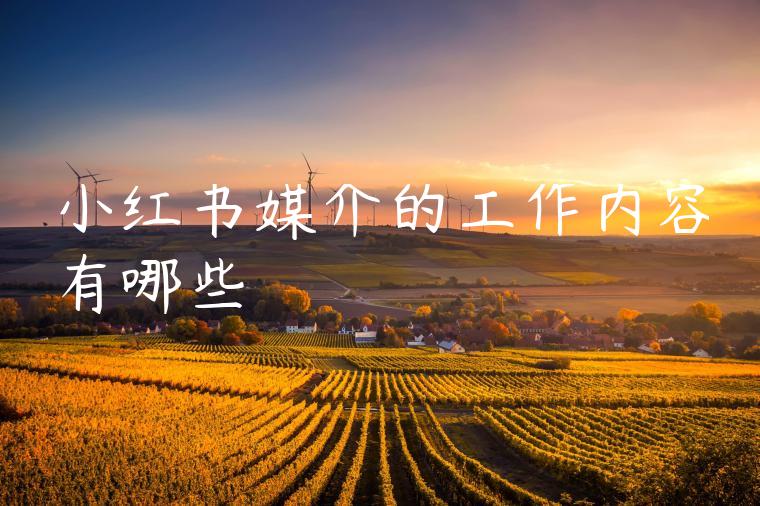 小红书媒介的工作内容有哪些