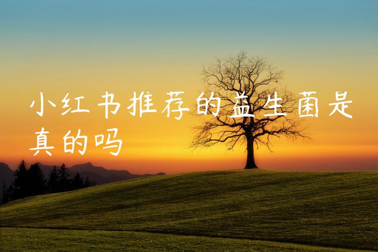 小红书推荐的益生菌是真的吗