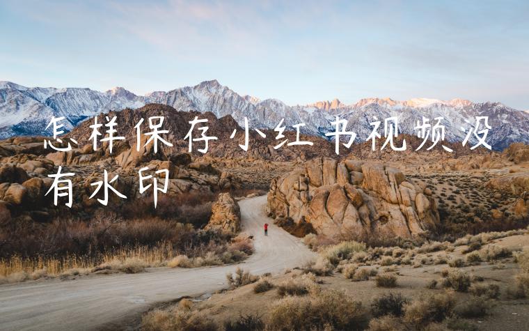 怎样保存小红书视频没有水印 怎样保存小红书视频没有水印
