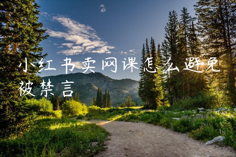 小红书卖网课怎么避免被禁言