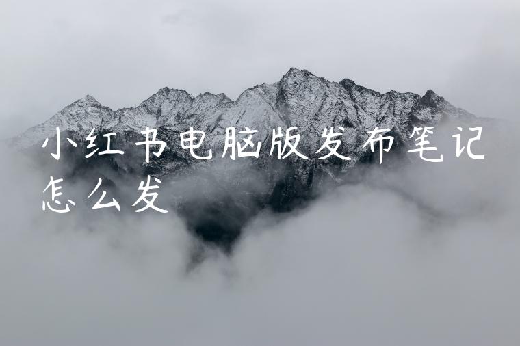 小红书电脑版发布笔记怎么发