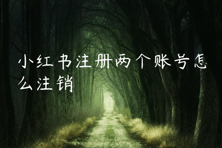 小红书注册两个账号怎么注销