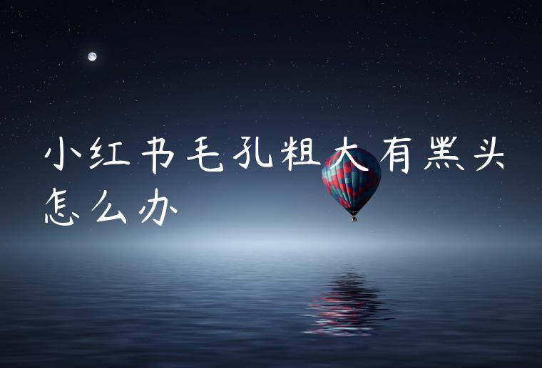 小红书毛孔粗大有黑头怎么办