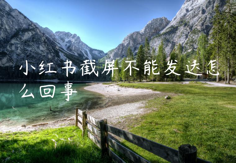 小红书截屏不能发送怎么回事 小红书截屏不能发送怎么回事