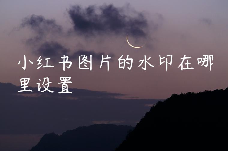 小红书图片的水印在哪里设置