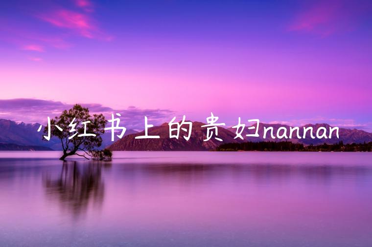 小红书上的贵妇nannan
