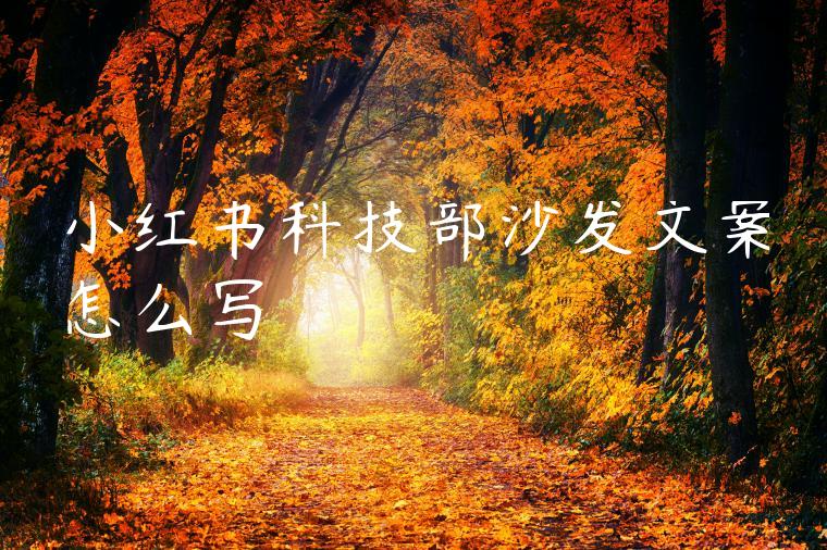 小红书科技部沙发文案怎么写