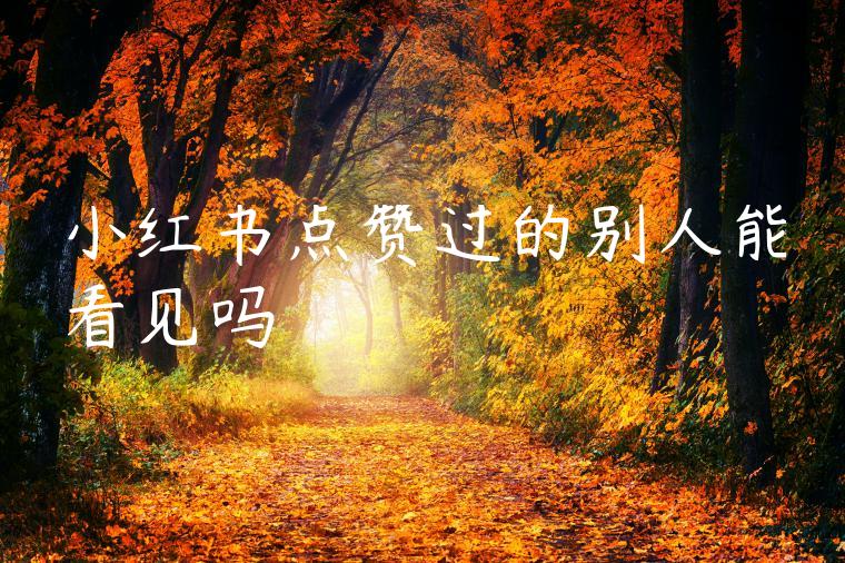 小红书点赞过的别人能看见吗 小红书点赞过的别人能看见吗