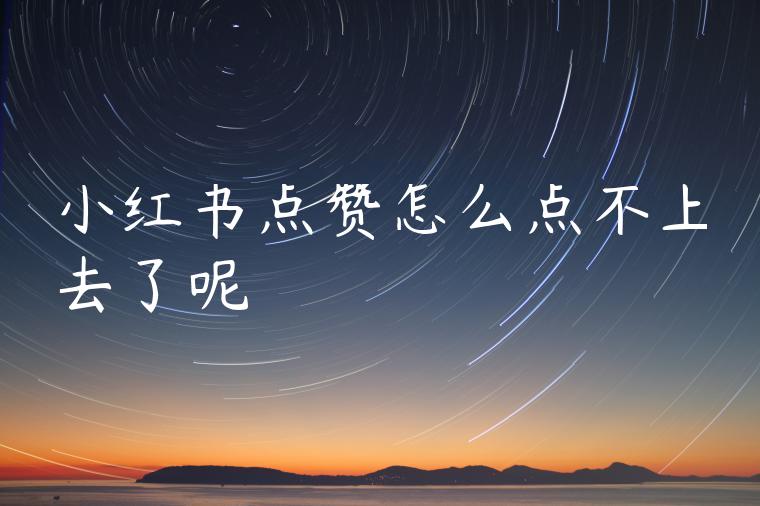 小红书点赞怎么点不上去了呢 小红书点赞怎么点不上去了呢