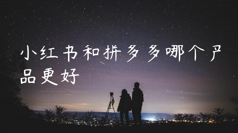 小红书和拼多多哪个产品更好