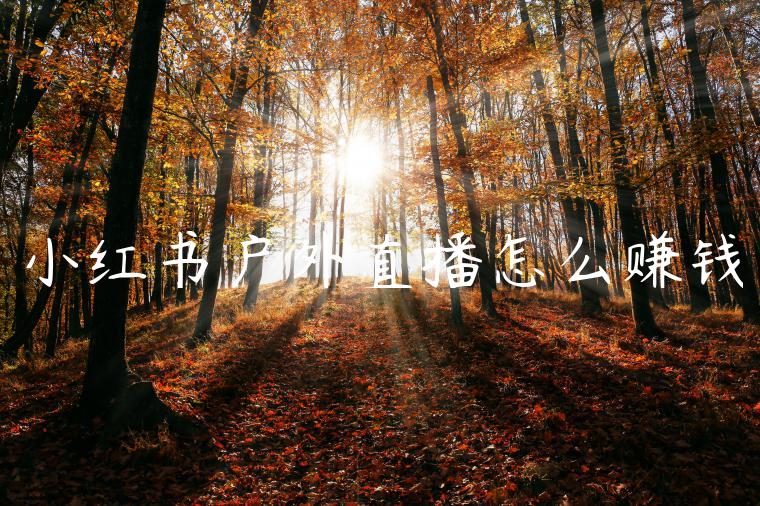 小红书户外直播怎么赚钱 小红书户外直播怎么赚钱