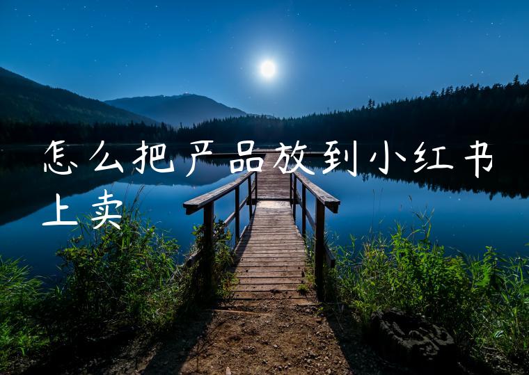 怎么把产品放到小红书上卖 怎么把产品放到小红书上卖
