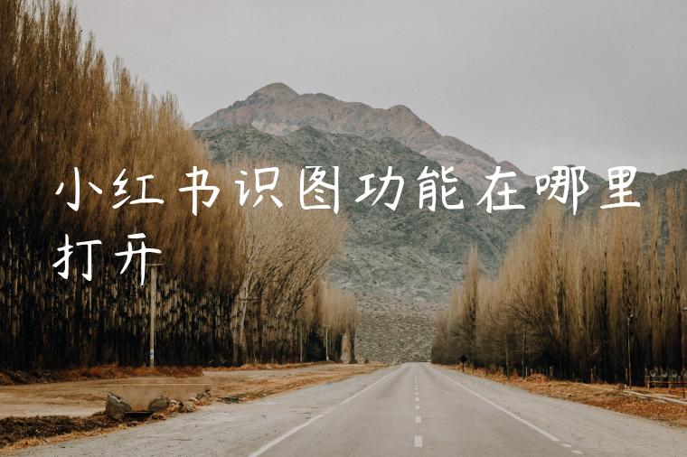 小红书识图功能在哪里打开