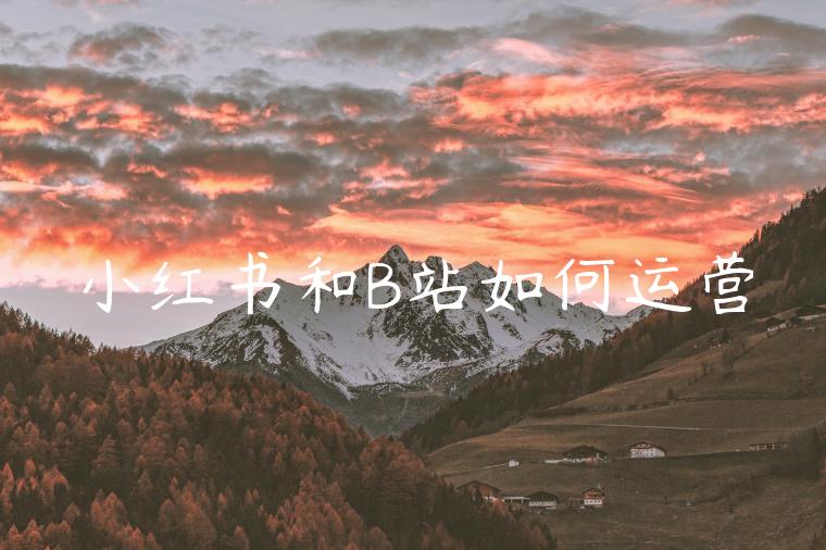 小红书和B站如何运营 小红书和B站如何运营