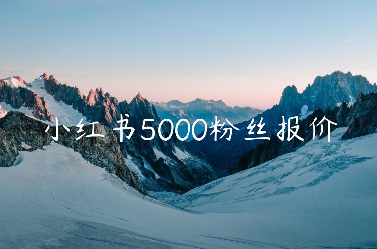 小红书5000粉丝报价