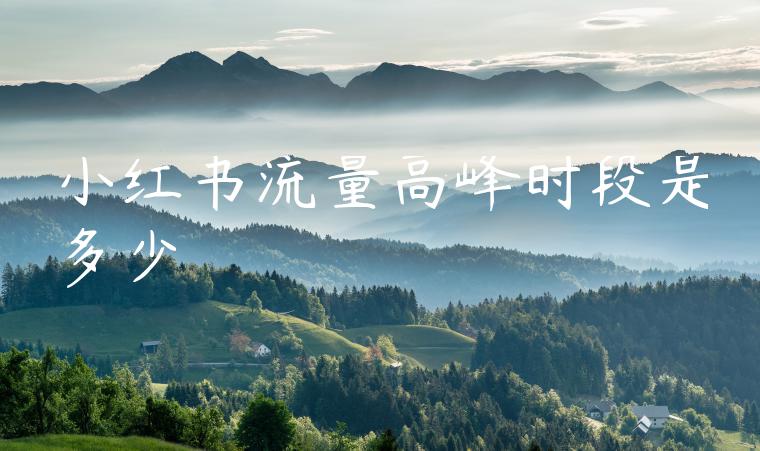 小红书流量高峰时段是多少