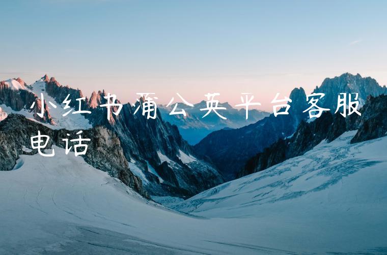 小红书蒲公英平台客服电话