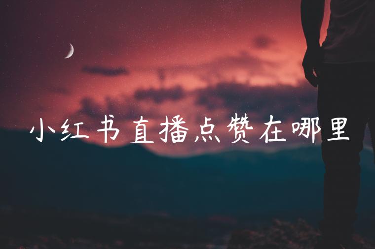 小红书直播点赞在哪里 小红书直播点赞在哪里