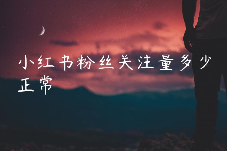 小红书粉丝关注量多少正常