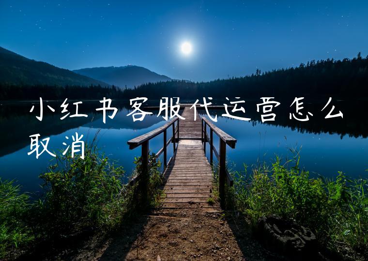 小红书客服代运营怎么取消