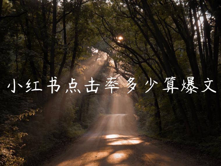 小红书点击率多少算爆文 小红书点击率多少算爆文