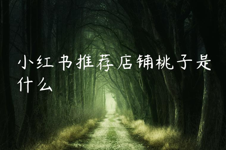 小红书推荐店铺桃子是什么