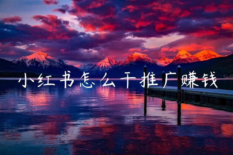 小红书怎么干推广赚钱 小红书怎么干推广赚钱