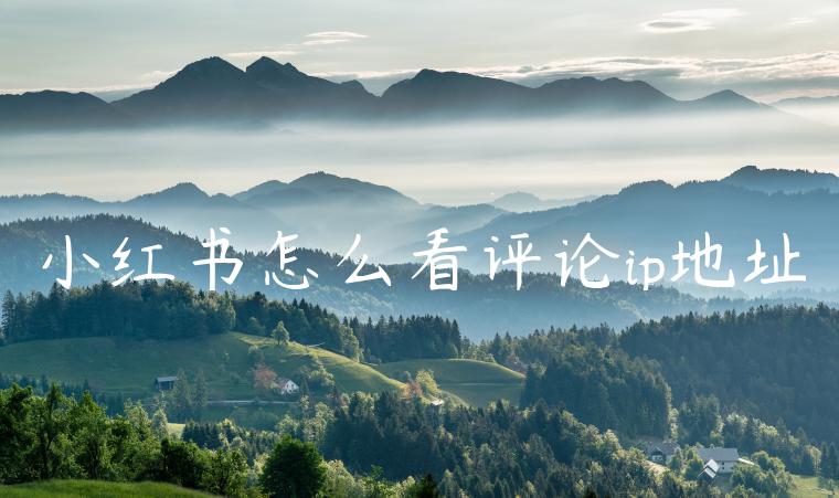 小红书怎么看评论ip地址