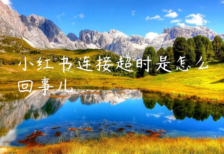 小红书连接超时是怎么回事儿