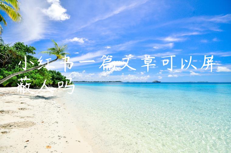 小红书一篇文章可以屏蔽人吗