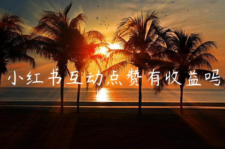 小红书互动点赞有收益吗 小红书互动点赞有收益吗