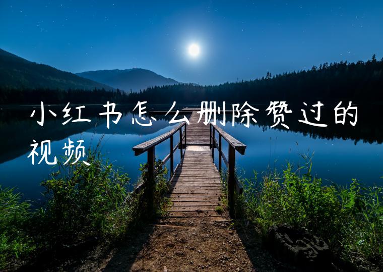 小红书怎么删除赞过的视频