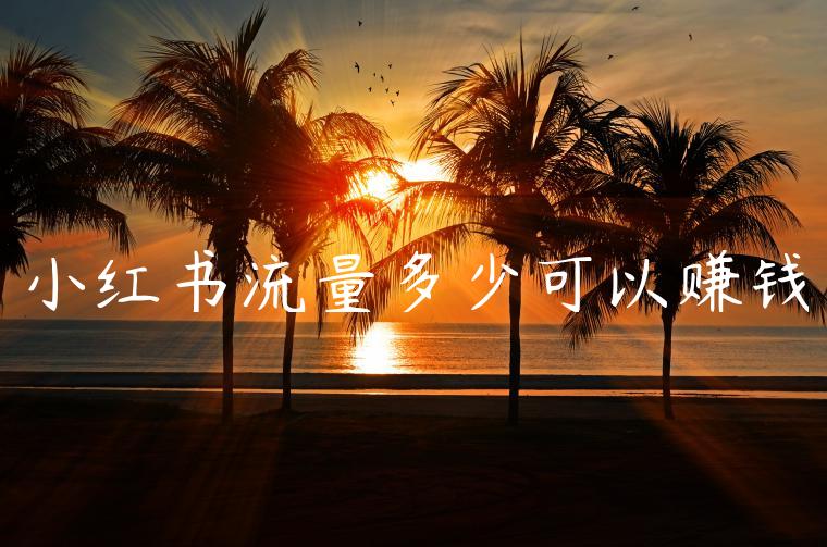 小红书流量多少可以赚钱