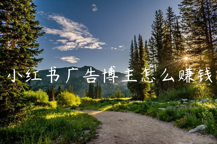 小红书广告博主怎么赚钱