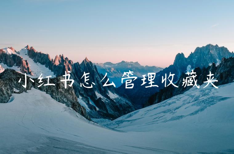 小红书怎么管理收藏夹 小红书怎么管理收藏夹