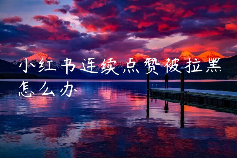 小红书连续点赞被拉黑怎么办