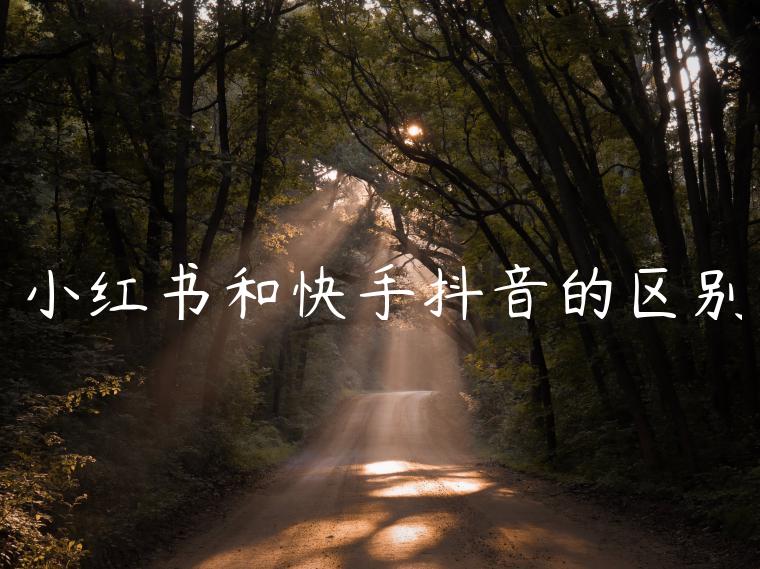 小红书和快手抖音的区别