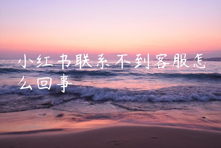 小红书联系不到客服怎么回事