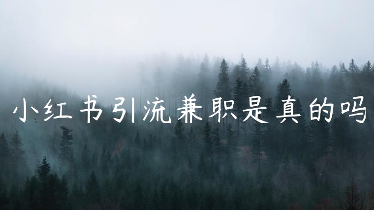 小红书引流兼职是真的吗 小红书引流兼职是真的吗