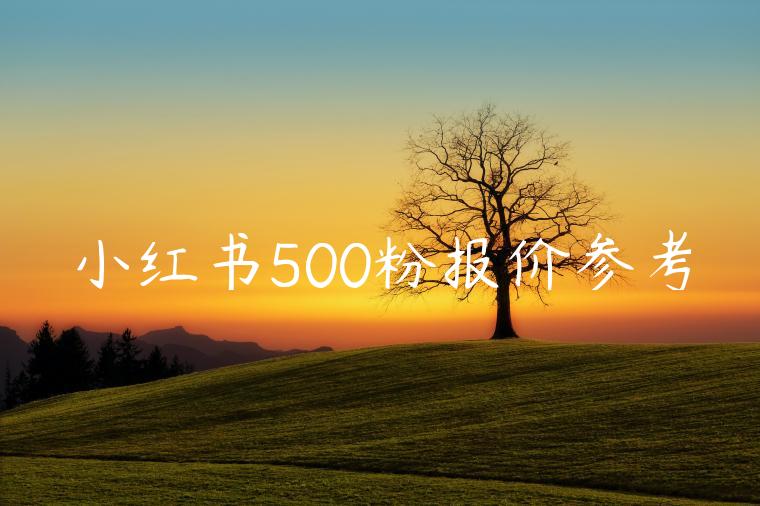 小红书500粉报价参考 小红书500粉报价参考
