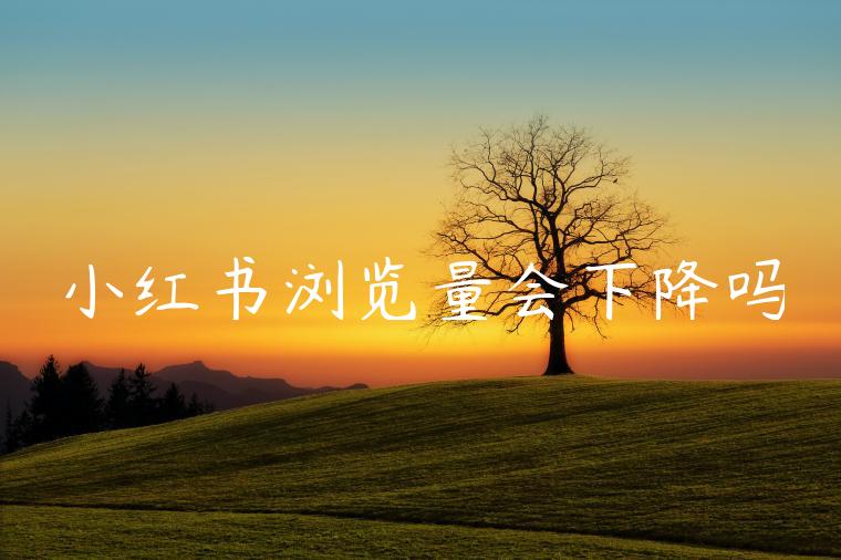 小红书浏览量会下降吗