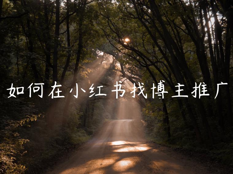 如何在小红书找博主推广 如何在小红书找博主推广